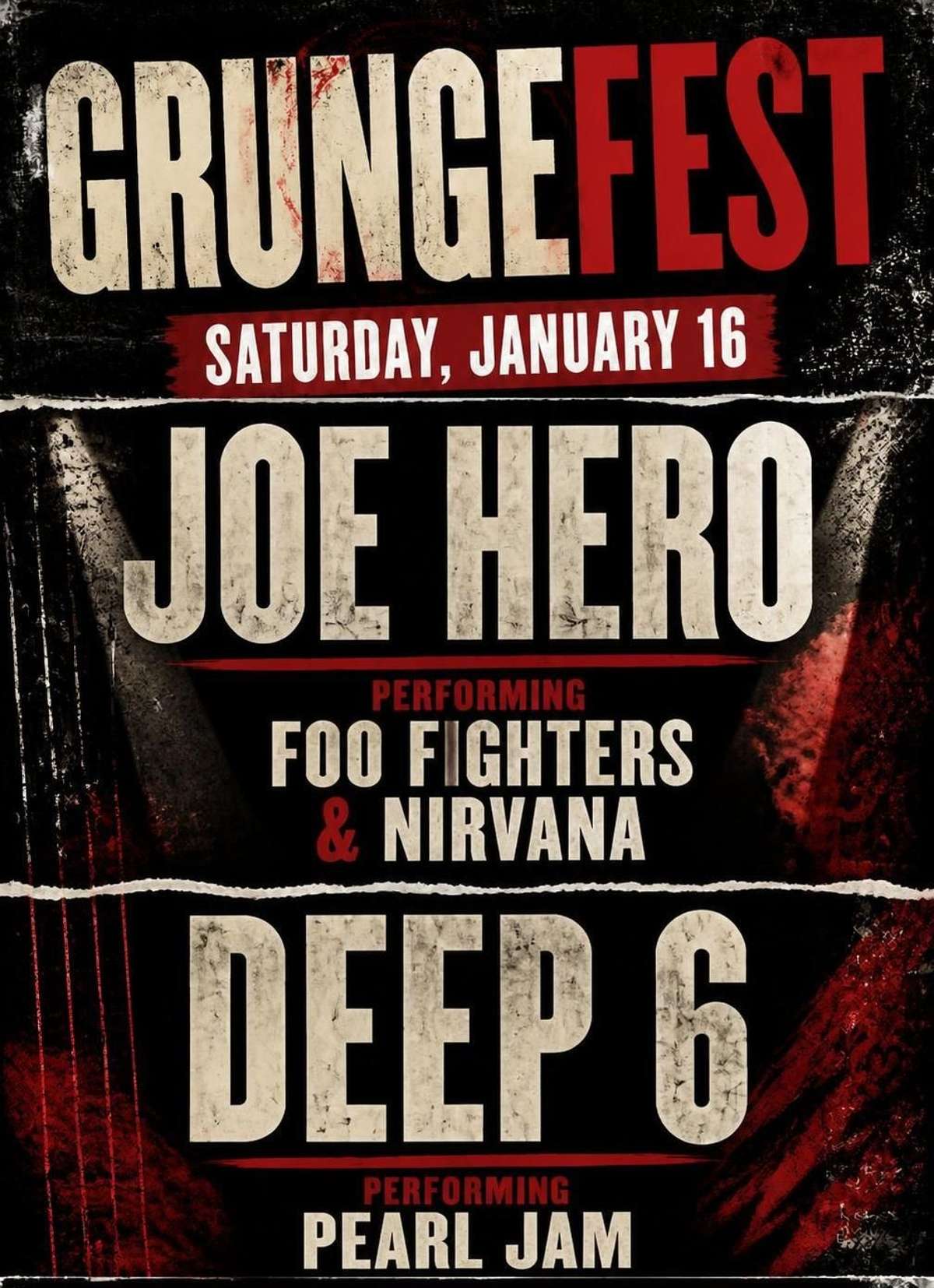 GrungeFest ’27 Featuring Joe Hero (Foo Fighters & Nirvana)/Deep 6 (Pearl Jam)